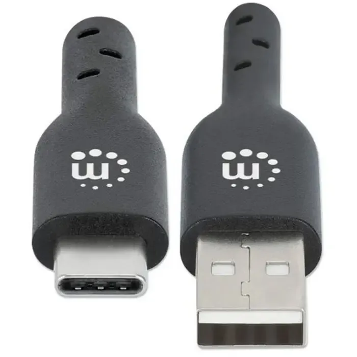 manhattan kabel usb-c, m/m, 2.0 type-c, 3m, crni - slika 1