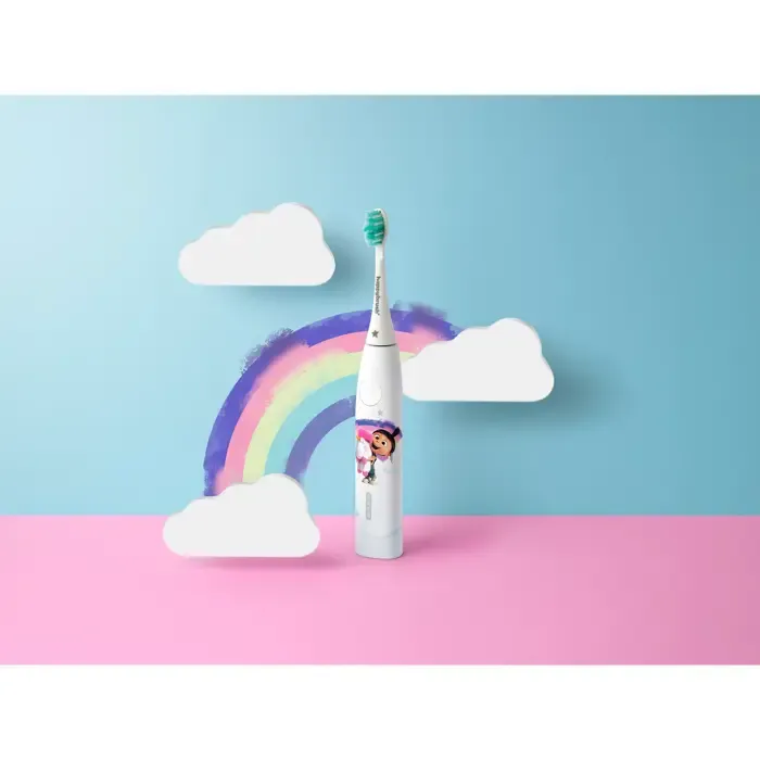 happybrush eco vibe kids agnes + 3 refills, electric toothbrush (white) - slika 2