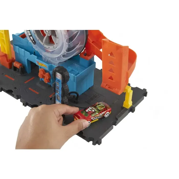 hot wheels racing tire workshop hdp02 mattel kit - slika 3