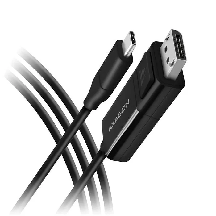 axagon rvc-dpc usb-c auf displayport-kabel, 1,8 m, 4k/60hz - black rvc-dpc - slika 1