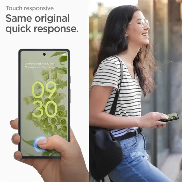 spigen glas.tr alignmaster, zaštitno staklo za ekran telefona, 2 kom + okvir za instalaciju - pixel 6 (agl04164) - slika 5