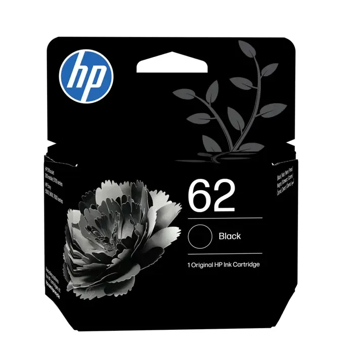 hp 62 black original ink cartridge - slika 1