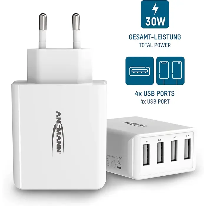 ansmann home charger hc430, charger (white, intelligent charging control, multisafe technology) - slika 2