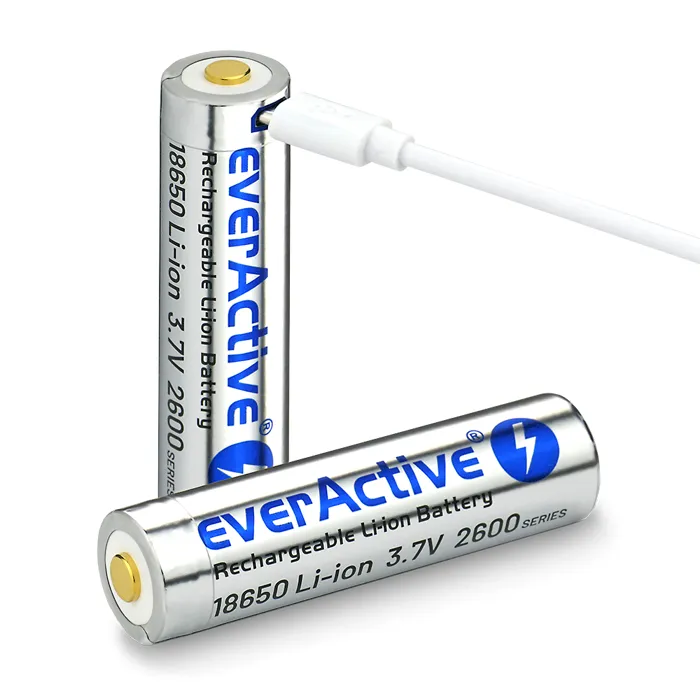 battery everactive 18650 3.7v li-ion 2600mah micro usb with protection box - slika 5