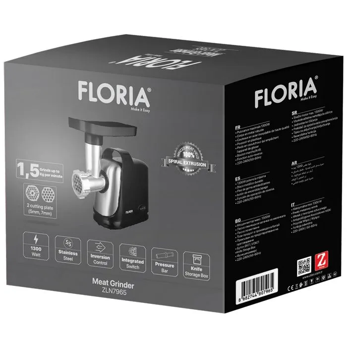 floria mašina za mljevenje mesa, snaga 1300 w - zln7965 - slika 2