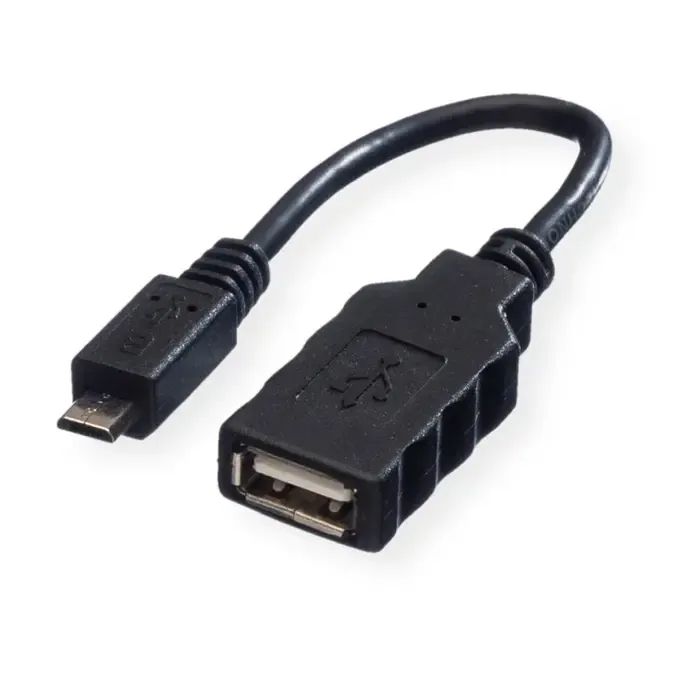 roline usb2.0 otg kabel tip a(f) na micro b(m), 0.15m, crni - slika 3