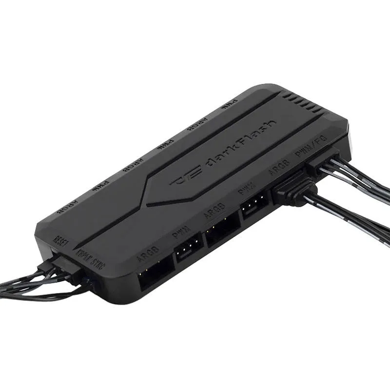 fan control box for computer darkflash rc2 rgb pwm (black) - slika 3