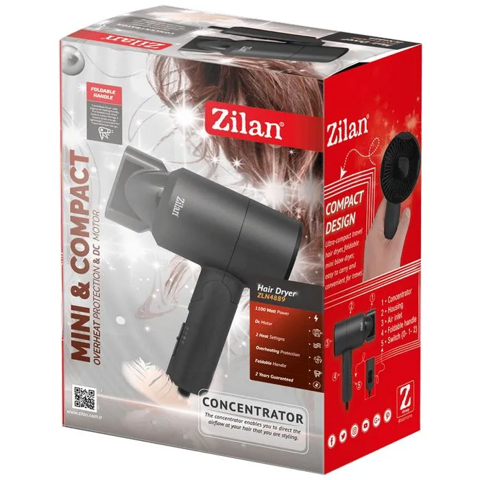 zilan sušilo za kosu, 1100w - zln4889 - slika 2