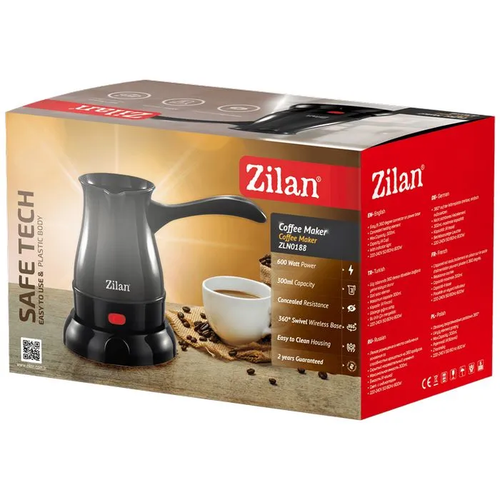 zilan kuhalo za kavu, 600 w, 0,3 lit., crna - zln0188 bk - slika 2