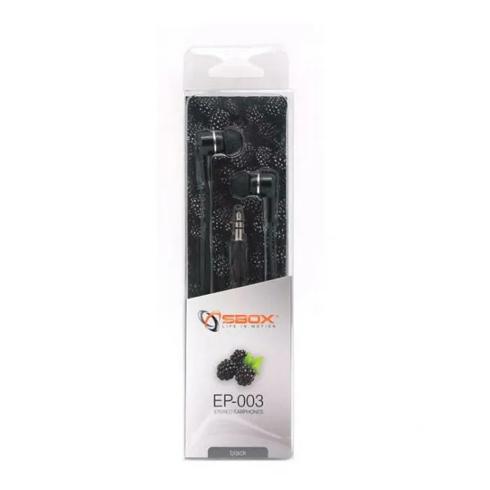 sbox in-ear slušalice ep-003 crne - slika 5