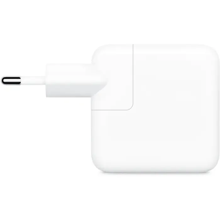 apple dual usb-c power adapter mw2k3zm/a, 35 watt, charger (white, 2x usb-c, without cable) - slika 2