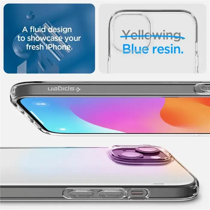 spigen liquid crystal, zaštitna maska za telefon, prozirna - iphone 15 plus (acs06647) - slika 3