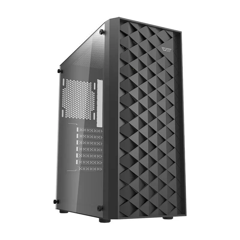 darkflash dk351 computer case (black) + 4 rgb fans - slika 2