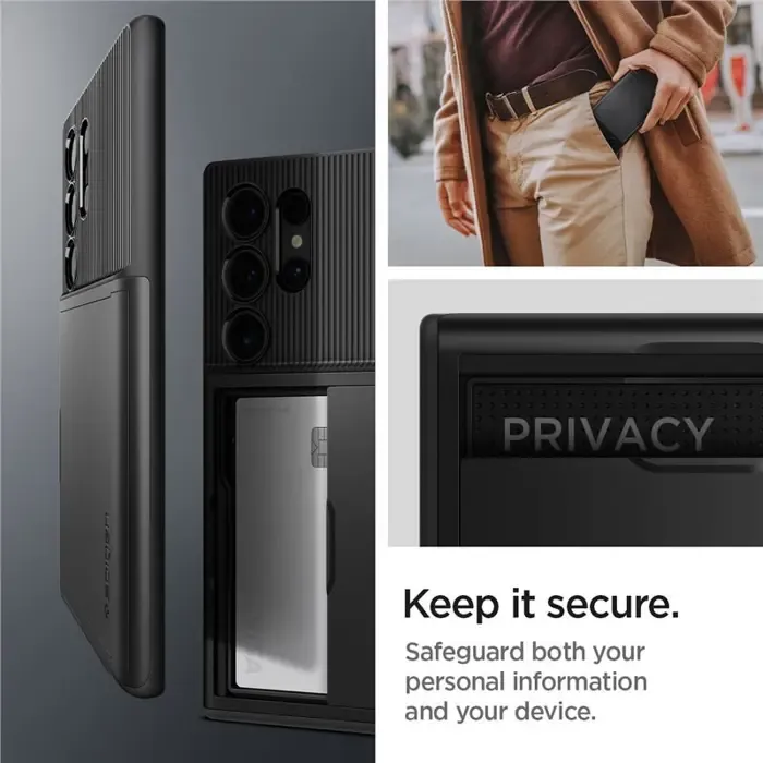 spigen slim armor cs, black zaštitna maska za telefon - samsung galaxy s24 ultra (acs07306) - slika 4