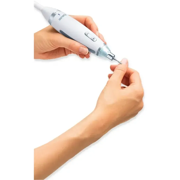 beurer mp 62 manicure / pedicure set - nail care - white / silver - slika 3