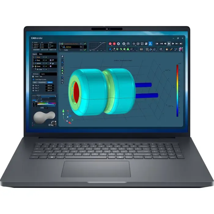 dell pro max plus 18 (4wm9v) (black, intel® core? ultra 7 265hx, nvidia rtx pro 3000, 32 gb ddr5, 1 tb (1 tb ssd), windows 11 pro) - german - de layout - slika 1