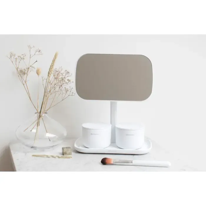 brabantia renew mirror with storage container dark white - slika 5