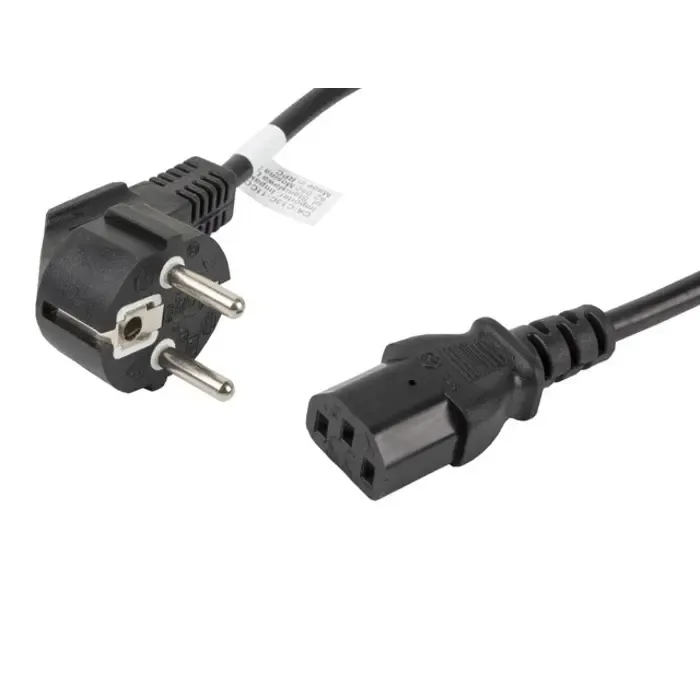 lanberg ca-c13c-11cc-0018-bk power cable black 1.8 m c13 coupler cee7 - slika 2