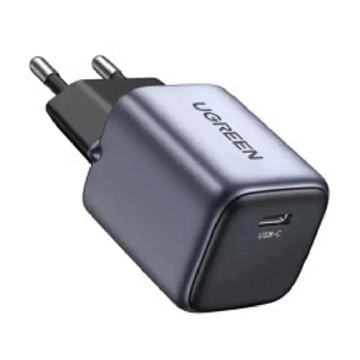 ugreen nexode mini zidni punjač, 20w, usb-c, gan ii tech, pd3.0, qc4+, crni - slika 1