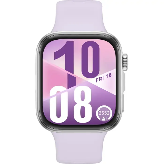 huawei watch fit 4 (seiya-b19f), smartwatch silver, purple fluoroelastomer strap - slika 2