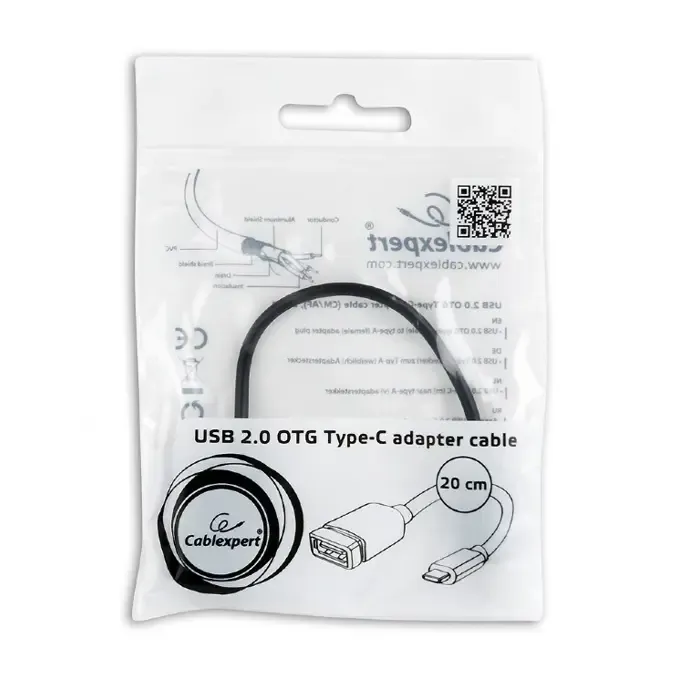 gembird a-otg-cmaf2-01 usb cable 0.2 m usb c usb a black - slika 2