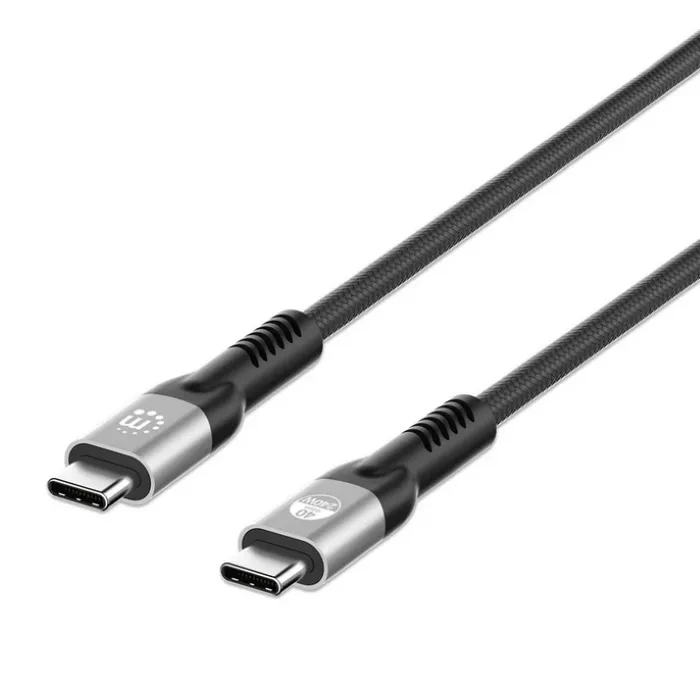 manhattan kabel usb4 type-c 40gbps, 240w, 1m, crni - slika 1