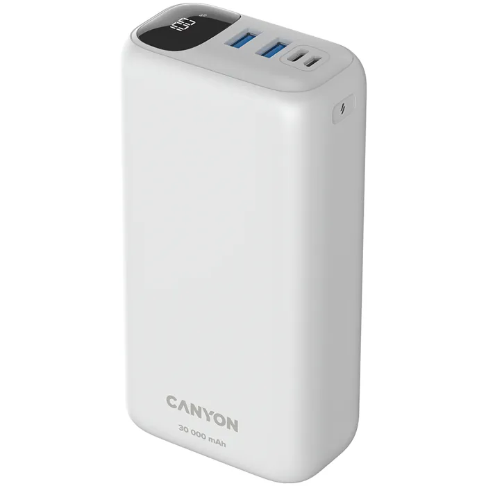 canyon pb - 301, power bank 30000mah li-poly battery, input micro: dc5v/2a, 9v/2a input type c pd ： dc5v/3a, 9v/2a， output type c pd:5v/3a,9v/2.2a,12v/1.5aoutput usb a1+usba 2 : 5v3a,5v/4.5a,4.5v/5a, - slika 3