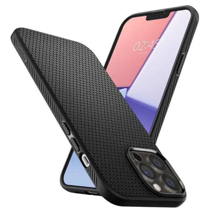 spigen liquid air, zaštitna maska za telefon, mat crna - iphone 15 plus (acs06650) - slika 3