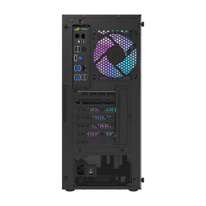 darkflash dk351 computer case (black) + 4 rgb fans - slika 3