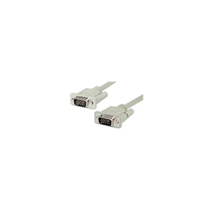 roline vga kabel, hd15 m/m, 3.0m, sivi - slika 1