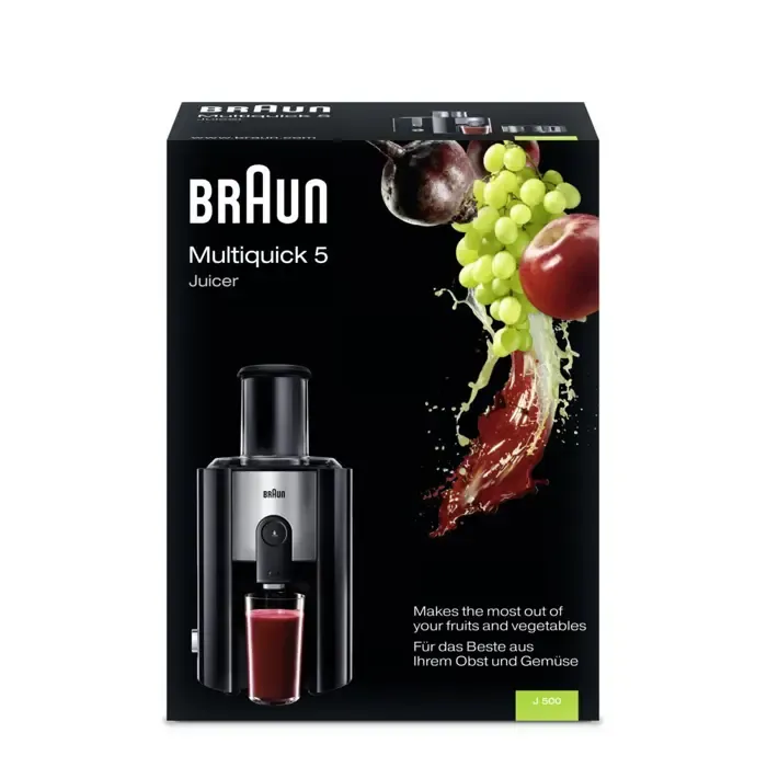 braun juicer j 500 900w black - multiquick 5 - slika 2