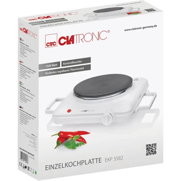 clatronic ekp 3582, hot plate (white) - slika 2