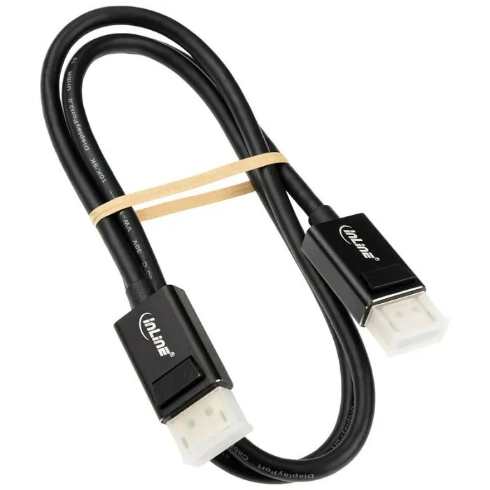 inline displayport 2.0 kabel, 8k4k uhbr, black - 1m 15401p - slika 2
