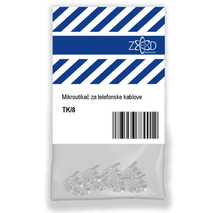 zed electronic telefonski konektor, blister pakiranje ​8 komada - tk/8 - slika 2