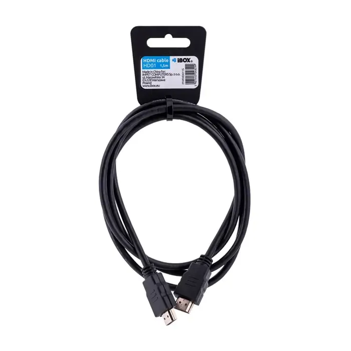ibox itvfhd0115 hdmi cable 1.5 m hdmi type a (standard) black - slika 1