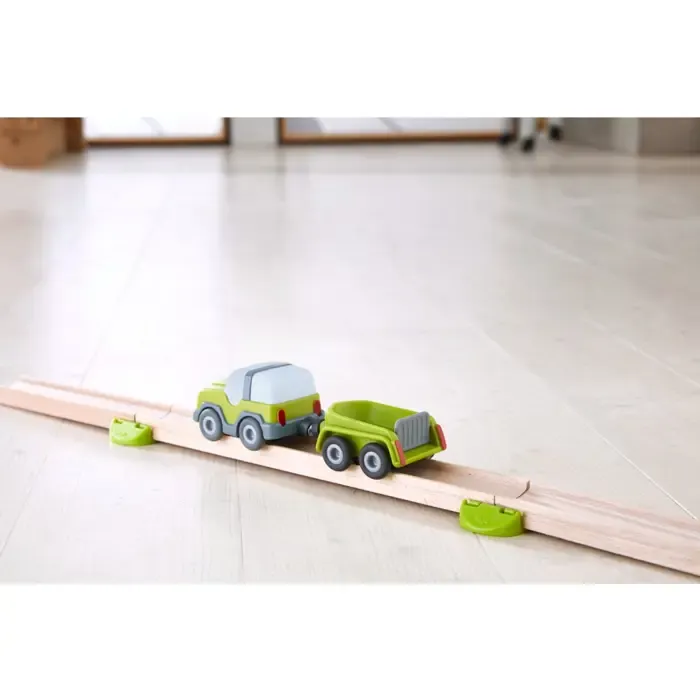 haba kullbü - off-road vehicle with trailer, toy vehicle (anthracite/white) - slika 2