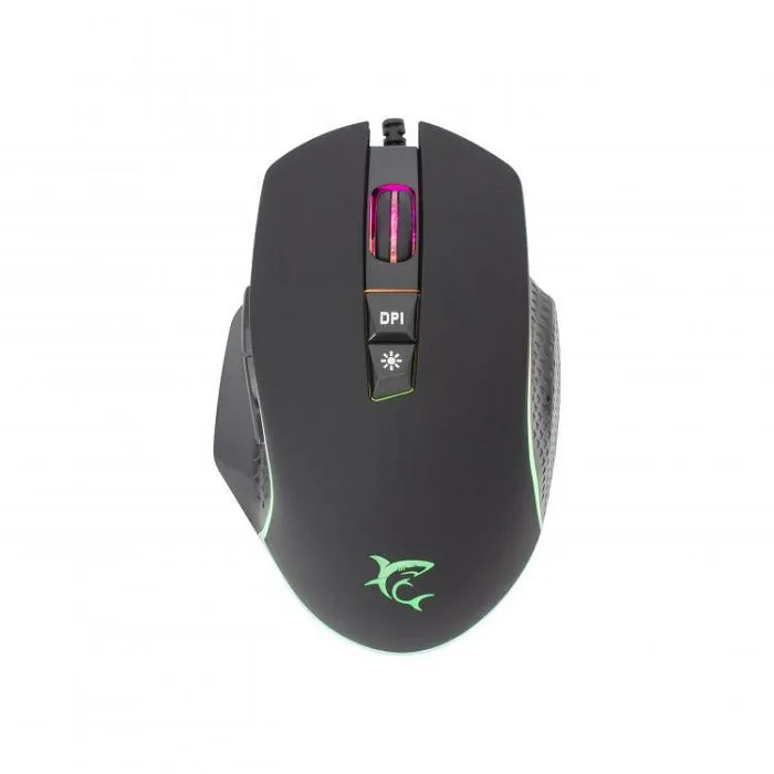 white shark rgb gaming miš gm-5009 gareth crni 6400dpi - slika 2