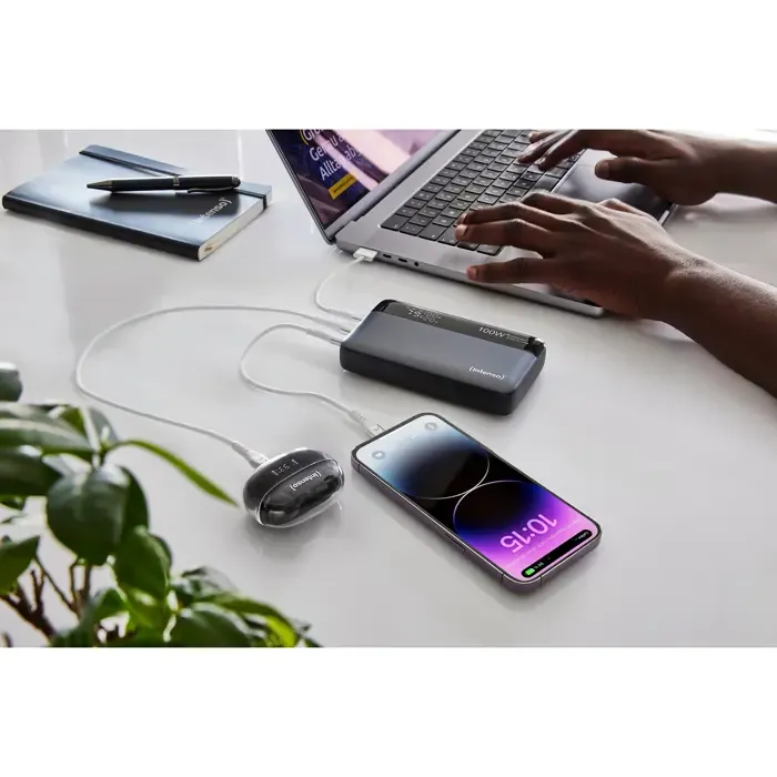 intenso powerbank he20000 grey/black, 20,000 mah, pd 3.1, quick charge 3.0 - slika 5