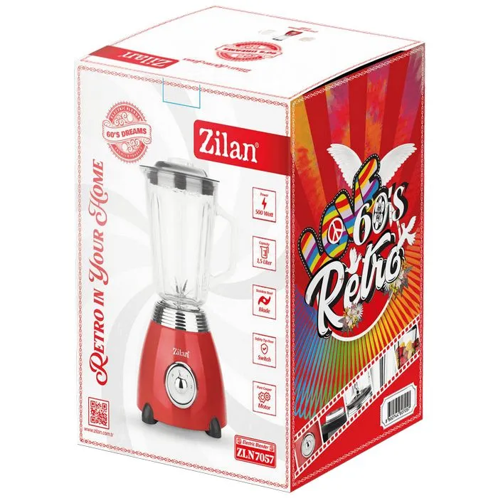 zilan blender zapremina 1.5 lit., 500w, 2 brzine, retro - zln7057 - slika 2