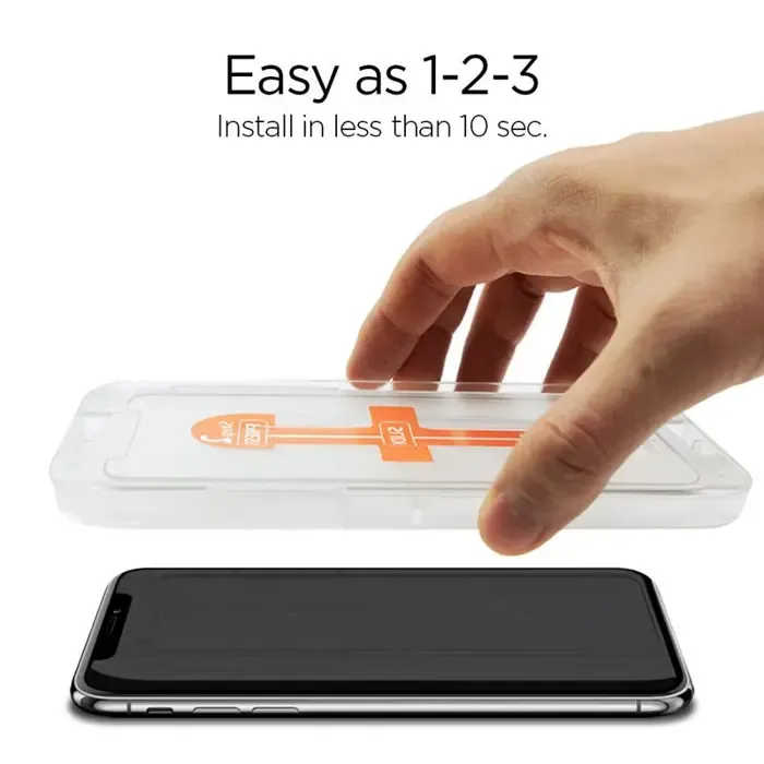 spigen glas.tr ez fit, zaštitno staklo za telefon - iphone xr - slika 3