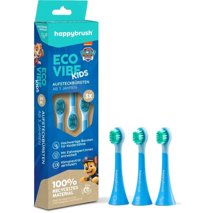 happybrush eco vibe kids paw patrol + 3 refills, electric toothbrush (light blue) - slika 3