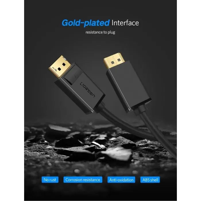 ugreen displayport 1.2 cable 1.5m - polybag - slika 5