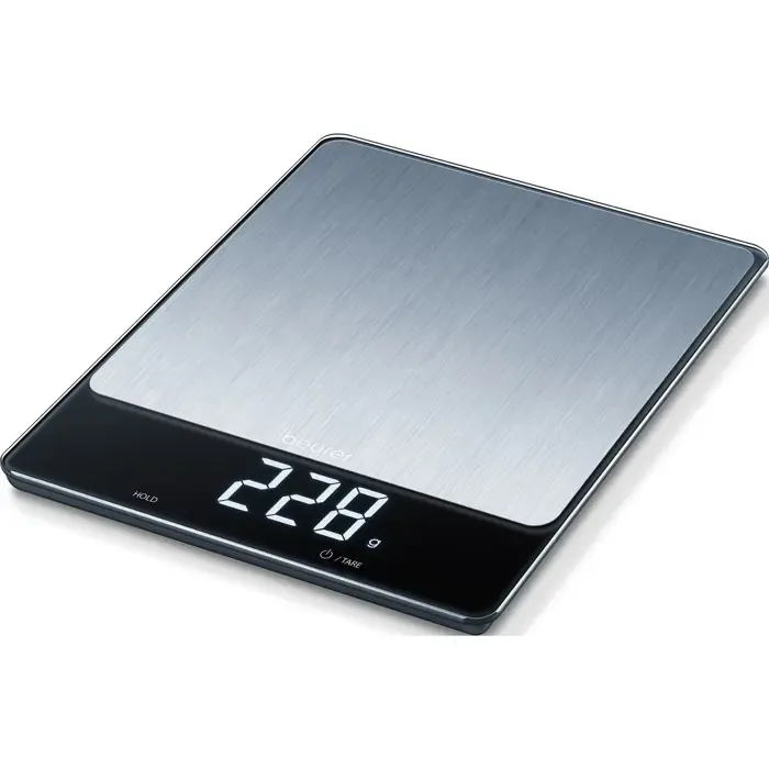 beurer kitchen scale ks 34 xl stainless steel comfort (stainless steel/black) - slika 3