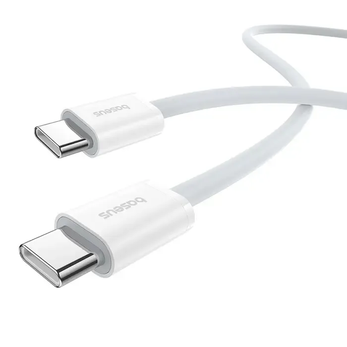 baseus superior usb c to usb c data cable 1 m 30 w white - slika 3