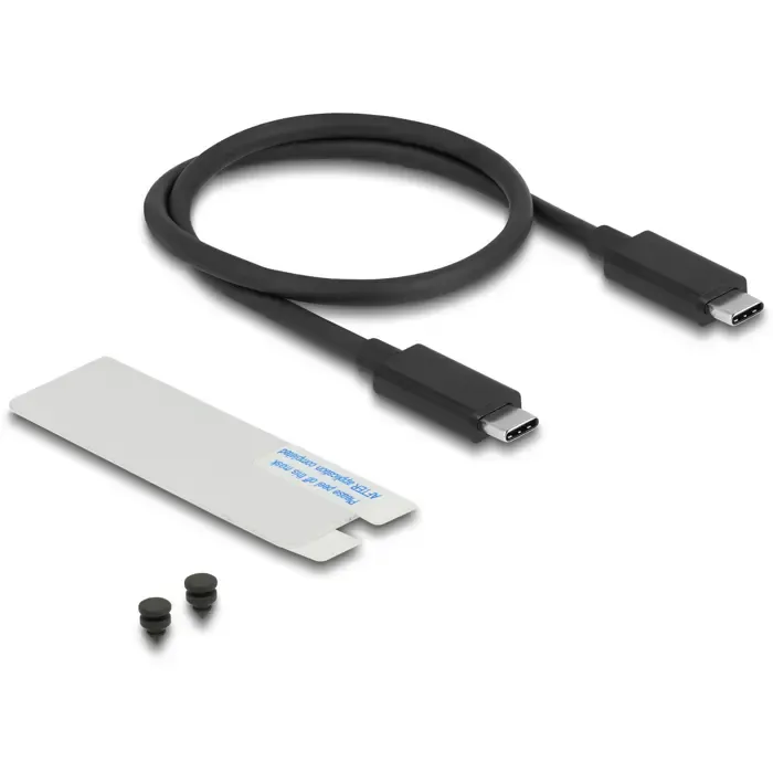 delock drive enclosure m.2 nvme usb 40 gbps gaming style (gray, tool-free, with led and fan) - slika 4