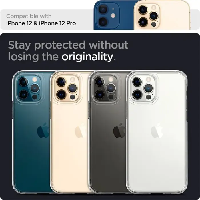 spigen ultra hybrid, zaštitna maska za telefon, prozirna - iphone 12/pro - slika 5