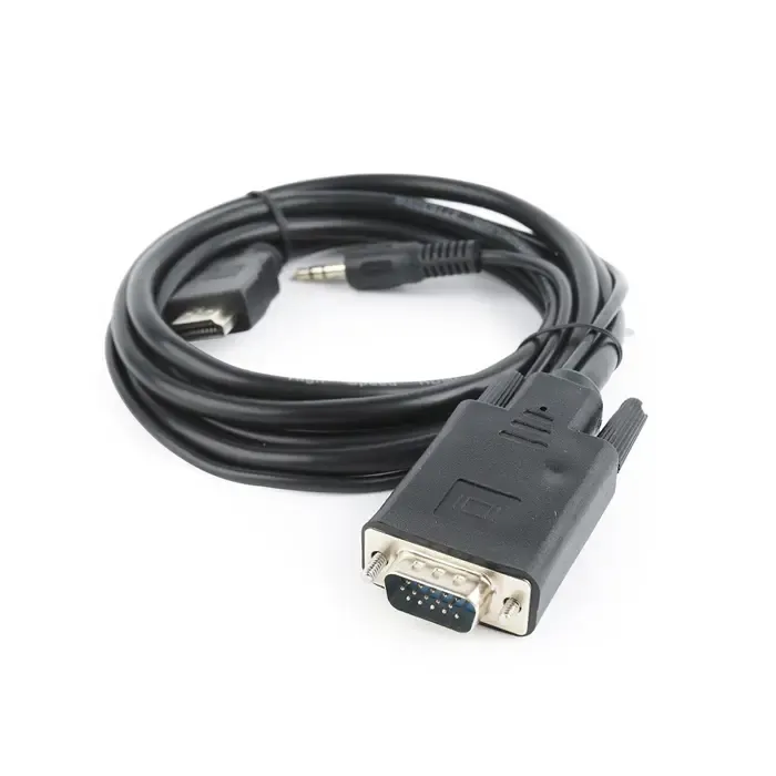 gembird a-hdmi-vga-03-6 video cable adapter 1.8 m hdmi type a (standard) vga (d-sub) + 3.5mm black - slika 2