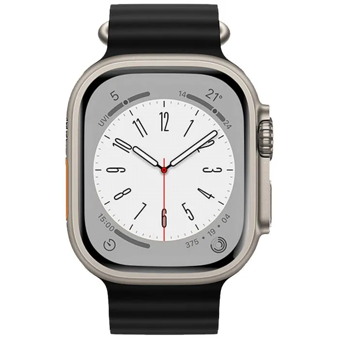 hoco. silikonski remen za iwatch, 42/44/45/49mm, crna - iwatch wa12 black - slika 3