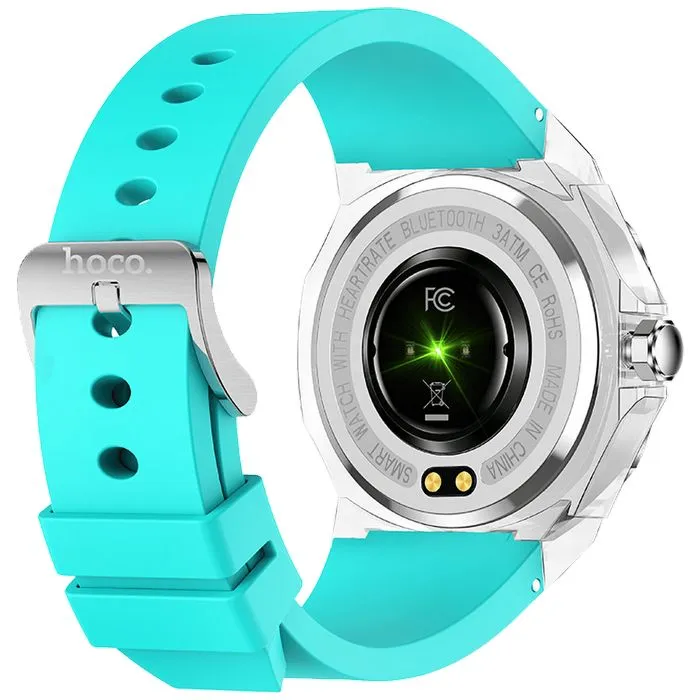hoco. pametni sat, 1.09" zaslon, bluetooth, 3atm vodootporan - y13 elegant blue - slika 3