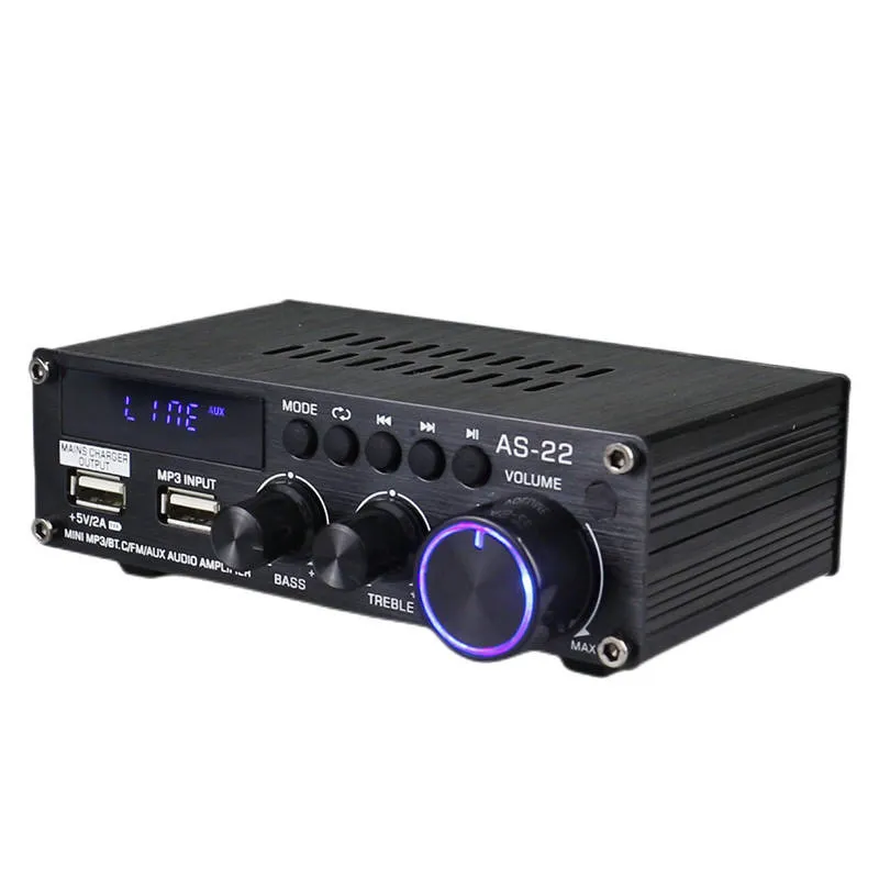 blitzwolf as-22 audio amplifier, 45w, bluetooth 5.0, usb + remote control (black) - slika 2